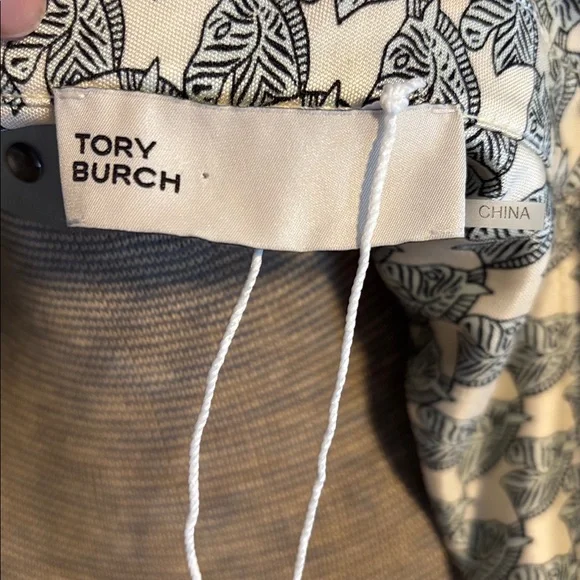 Tory Burch Blue Mini Zebra Printed Viscose & Silk Shirt Dress - Picture 13 of 15